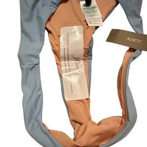J. Crew Curved-Waist‎ Cheeky Bikini Bottom in Light Blue Sz S NEW thumbnail 3