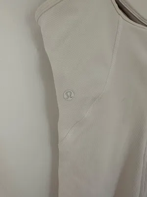 Lululemon Ribbed Contoured Yoga Unitard 6" Length White 6 thumbnail 3