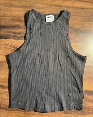 Gymshark Ribbed Crop Tank Top Gray Size Small Women's Activewear Sleeveless New thumbnail 1