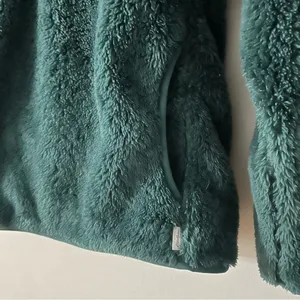 Woman's Eddie Bauer Plush Fleece 1/4 Snap Teal Pullover Size XS thumbnail 4
