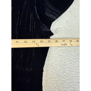 Dear John Dress Womens‎ Small Black Maxi Velvet Smocked Witchy Goth Whimsygoth thumbnail 6