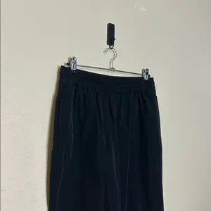 Good American Wide Leg Track Pants Black Size 2 Small Drawstring‎ Mesh Lined thumbnail 4