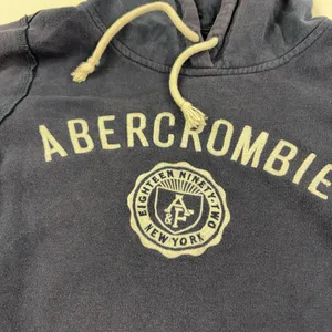 Abercrombie & Fitch Hoodie Women Medium Blue Pullover Fleece Kangaroo Pocket Y2K thumbnail 2