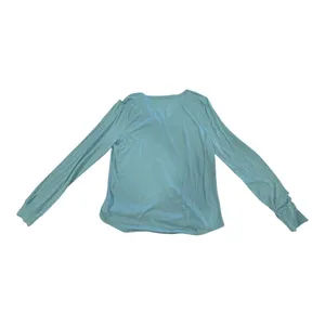 Pink Victoria's Secret I'd Rather Cuddle Long Sleeve Henley Size L Blue thumbnail 3