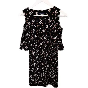 Tommy Hilfiger Women's Midi Dress Black Floral Size 2 Long Sleeve Boho Chic Fall thumbnail 2