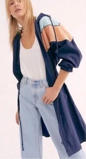 Free People Color Block Windbreaker Jacket thumbnail 1