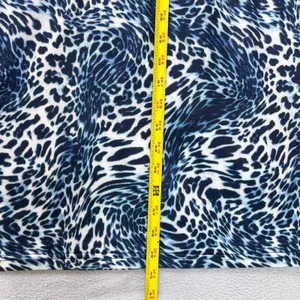 Berydress Blue White Animal Print Wrap Dress Sz Large 3/4‎ Sleeve Women's Midi thumbnail 5