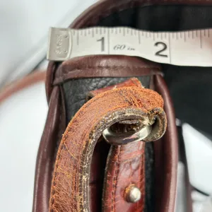 Brighton‎ Crossbody Bag Womens Green Brown Leather Croc Embossed Flap Boho thumbnail 12