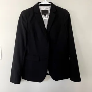 Banana‎ Republic black business formal blazer suit top wool women size 0 thumbnail 1