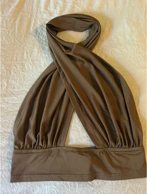 SHEIN brown halter top thumbnail 1
