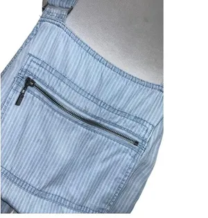 Lovestitch pinstripe short overalls L thumbnail 6