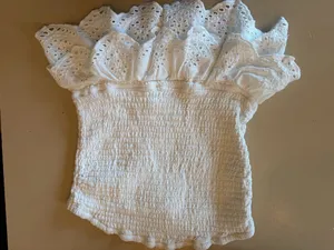 White ruffle tube top Size XS thumbnail 1