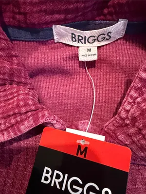 BRIGGS waffle knit button down nwt thumbnail 5