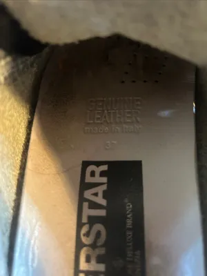 Golden Goose Black Leather Sneakers with Silver Glitter Panels | Size 37 US 7 thumbnail 14