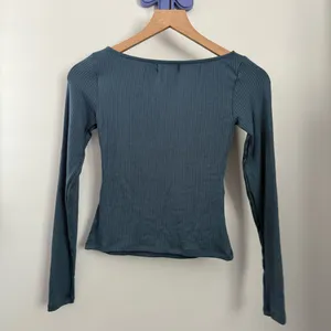 Motel Rocks XS NEW Dinar Split Hem Top In Mineral Blue thumbnail 4