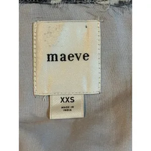 Maeve Anthro Animal Print Mini Dress XXS Gray Tiered Ruffle Long Sleeve Chiffon‎ thumbnail 6