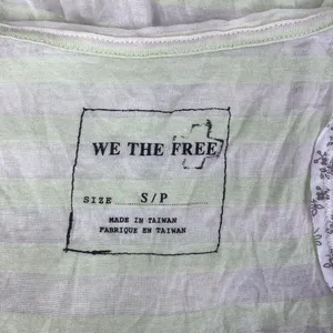 We The Free People Ivory & Green Stripes & Floral Print Tank Top S thumbnail 5