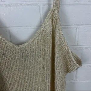 Fredrick’s Of Hollywood Gold Ribbed Shimmer Tank Top Size 3X thumbnail 8