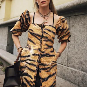 Hofmann Copenhagen Tiger Stripe Animal Print Aline Mini Dress $313 Size 36 US‎ 6 thumbnail 3