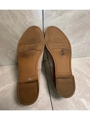 Franco Sarto taupe tasseled kiltie fringe suede loafers 8.5 preppy old money thumbnail 7