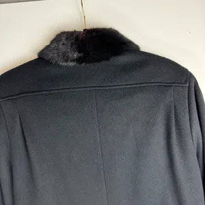 Vtg ALORNA 100% Wool Long Fur Collar Jacket Overcoat thumbnail 10
