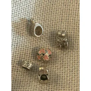 A491 charm bracket silver plated 5 pcs thumbnail 2