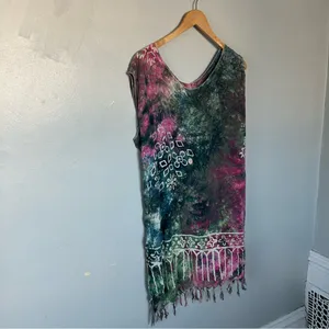 Colorful Tie-Dye Fringe Top thumbnail 2