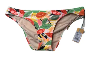 Kona Sol Floral Medium Coverage Hipster Bikini Bottom Size Large New NWT thumbnail 1
