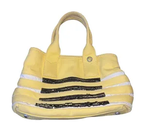 Marc by Marc Jacobs St. Tropez Canvas Handbag Tote Sequin Flaw Spring Summer thumbnail 1