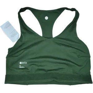 Zella‎ Sports Bra Green Medium Racerback Yoga Studio Low Support Athletic Size S thumbnail 4
