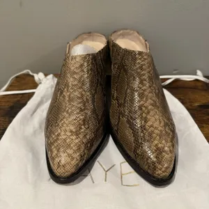 Raye Slip-On Snakeskin Mule Booties Size 8 thumbnail 5
