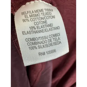 Worth‎ New York Womens Plum Burgundy Silk Trim Knit Long Sleeve Top Large thumbnail 6