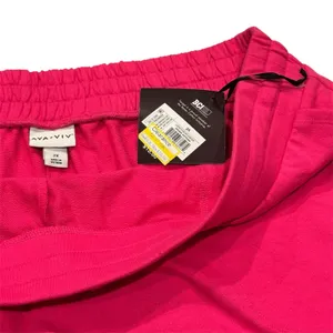 Ava & Viv Women's Magenta French Terry Drawstring Pull-On Lounge Shorts Size 2X thumbnail 4