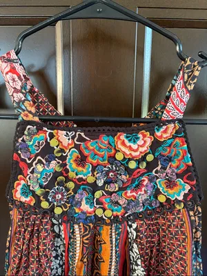 NWT Anthropologie BHANUNI BY JYOTI Beaded Embroidered Multi Pattern Top Medium thumbnail 6
