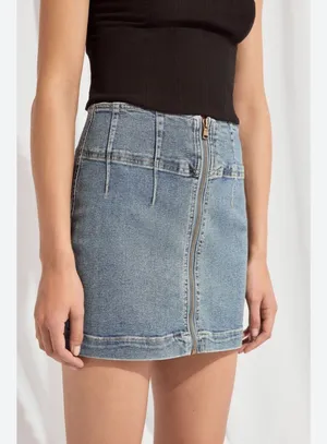 Free People Denim Skirt Mini thumbnail 2