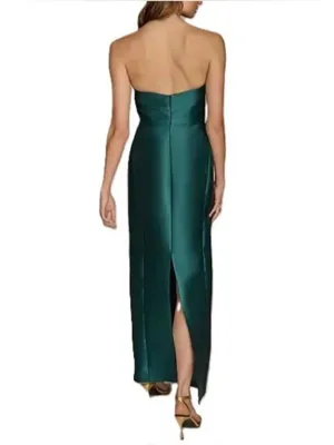 NWT Donna Karan Green Strapless Sweetheart Gown Size 4 thumbnail 4