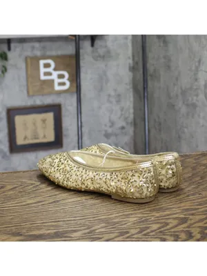 A New Day Womens Sammie Shoes Sequin Ballet Flats 94685489 Gold Yellow 9M thumbnail 2