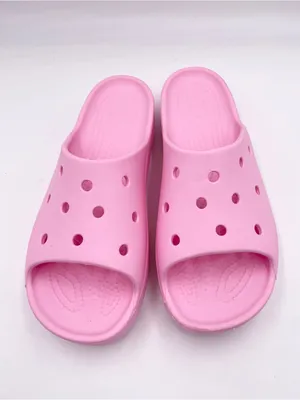 Crocs Classic Platform Slide Sandals Women's Size 9 Flamingo Pink Y2K Barbiecore thumbnail 5