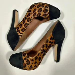Corso Como NEW!-Leopard cow hair, suede heel pumps size 8 thumbnail 3