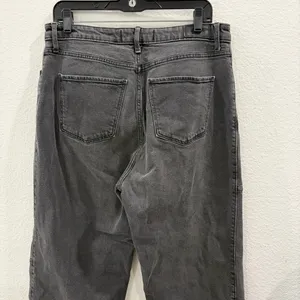 Hollister Ultra High-Rise Dad Jeans Washed Black Seamed Panel - Size 13R thumbnail 4