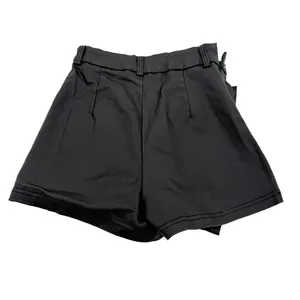 High Waist Denim Shorts High Rise Jeans Shorts Skort Pants Summer Faux Leather thumbnail 6