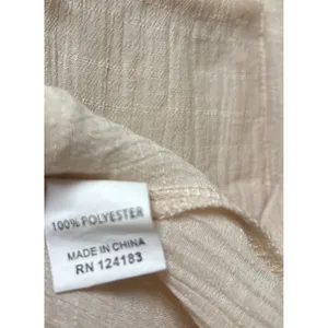 Jon & Anna Contemporary Cream Crinkle Gauze Blouse Relaxed Vacation Casual Sz XL thumbnail 11