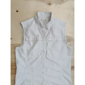 L.L.Bean Women's White Sleeveless Hiking Outdoor Shirt Top S Small Vented Excell thumbnail 3