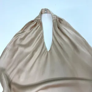 Show Me Your Mumu Jasmine Halter Maxi Bridesmaid Dress Champagne S thumbnail 12