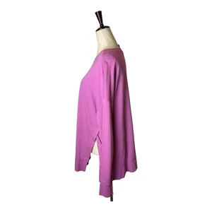Sweaty Betty Sweatshirt Women Medium Pink Purple After Class Split‎ Hem Yoga thumbnail 5
