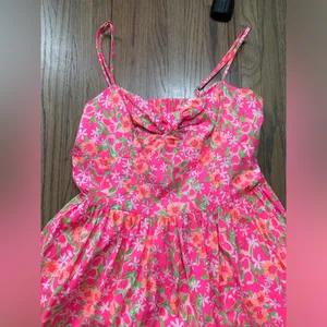 Lilly Pulitzer neon pink floral dress 8 thumbnail 2