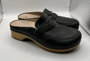 Dansko Womens Bel Oiled Grey Clog Size 40 EU 9.5-10 US EUC thumbnail 1