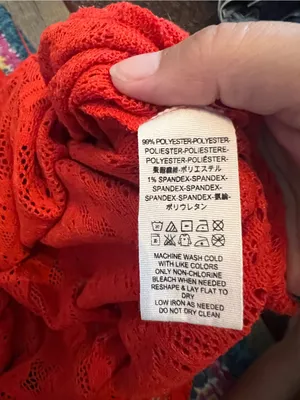 Free people Red Lace Long-Sleeve Women's Top thumbnail 9