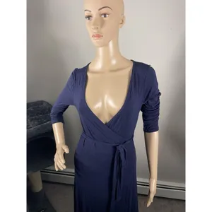 Lulus Blue Deep V-Neck Maxi Dress Size M‎ B-R thumbnail 2