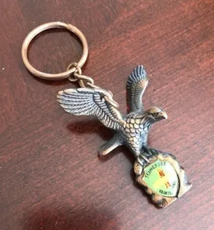 Eagle Keychain with Tennessee Emblem Brown thumbnail 1